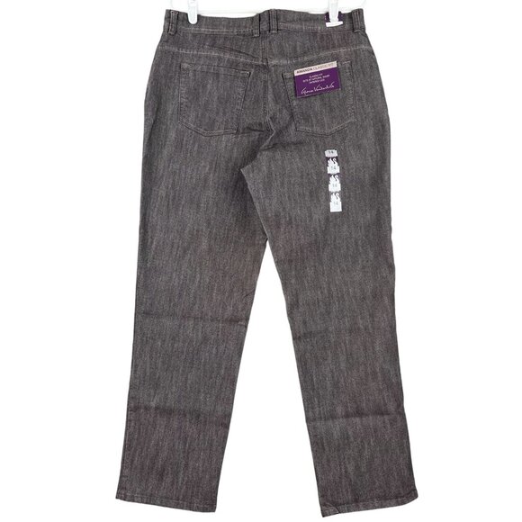 Gloria Vanderbilt Women's Classic Fit Brown Jeans Sz 14S Amanda Tapered Leg NWT - Picture 2 of 12